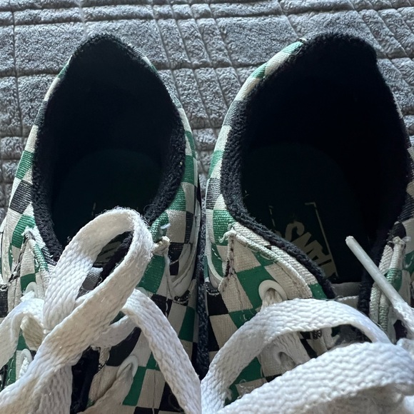 Vans green/black/white checkerboard, Little Boys size 3 - Picture 12 of 12